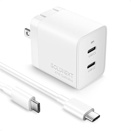 Amazon | GOLDNEXT 47W PD 充電器 Type-C 急速充電器 2ポート(USB-C*2
